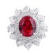 Ruif Jewelry Classic Design S925 Silver 4.85ct Lab Grown Ruby Ring Wedding Bands Ruif Jewelry Classic Design S925 Silver 4.85ct Lab Grown Ruby Ring Wedding Bands