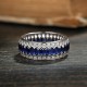 Ruif Jewelry Classic Design S925 Silver 2.18ct Lab Grown Sapphire Ring Wedding Bands ring