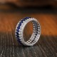 Ruif Jewelry Classic Design S925 Silver 2.18ct Lab Grown Sapphire Ring Wedding Bands ring
