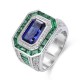 Ruif Jewelry Classic Design S925 Silver 4.76ct Lab Grown Sapphire Ring Wedding Bands Ruif Jewelry Classic Design S925 Silver 4.76ct Lab Grown Sapphire Ring Wedding Bands