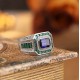 Ruif Jewelry Classic Design S925 Silver 4.76ct Lab Grown Sapphire Ring Wedding Bands Ruif Jewelry Classic Design S925 Silver 4.76ct Lab Grown Sapphire Ring Wedding Bands