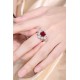 Ruif Jewelry Classic Design S925 Silver 3.65ct Lab Grown Ruby Ring Wedding Bands Ruif Jewelry Classic Design S925 Silver 3.65ct Lab Grown Ruby Ring Wedding Bands