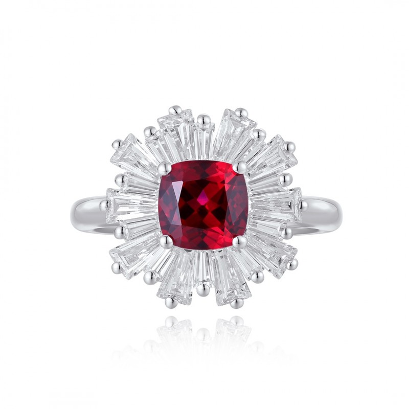 Ruif Jewelry Classic Design S925 Silver 1.47ct Lab Grown Ruby Ring Wedding Bands Ruif Jewelry Classic Design S925 Silver 1.47ct Lab Grown Ruby Ring Wedding Bands