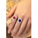 Ruif Jewelry Classic Design S925 Silver 2.58ct Lab Grown Ruby And Royal Blue Sapphire Ring Wedding Bands Ruif Jewelry Classic Design S925 Silver 2.58ct Lab Grown Ruby And Royal Blue Sapphire Ring Wedding Bands