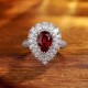 Ruif Jewelry Classic Design S925 Silver 2.83ct Lab Grown Ruby Ring Wedding Bands Ruif Jewelry Classic Design S925 Silver 2.83ct Lab Grown Ruby Ring Wedding Bands