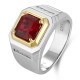 Ruif Jewelry Classic Design S925 Silver 3.49ct Lab Grown Ruby Ring Wedding Bands Ruif Jewelry Classic Design S925 Silver 3.49ct Lab Grown Ruby Ring Wedding Bands