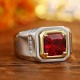 Ruif Jewelry Classic Design S925 Silver 3.49ct Lab Grown Ruby Ring Wedding Bands Ruif Jewelry Classic Design S925 Silver 3.49ct Lab Grown Ruby Ring Wedding Bands