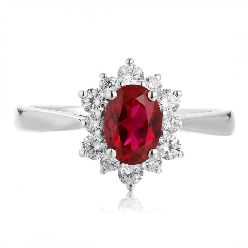 Ruif Jewelry Classic Design S925 Silver 1.14ct Lab Grown Ruby Ring Wedding Bands Ruif Jewelry Classic Design S925 Silver 1.14ct Lab Grown Ruby Ring Wedding Bands