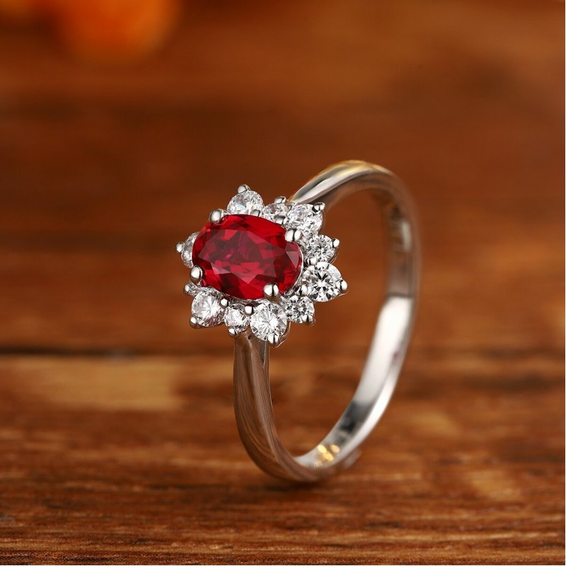 Ruif Jewelry Classic Design S925 Silver 1.14ct Lab Grown Ruby Ring Wedding Bands Ruif Jewelry Classic Design S925 Silver 1.14ct Lab Grown Ruby Ring Wedding Bands