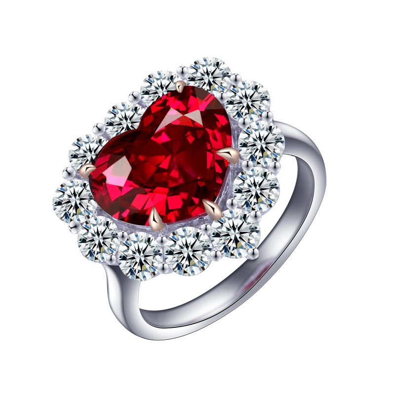Ruif Jewelry Classic Design S925 Silver 7.49ct Lab Grown Ruby Ring Wedding Bands Ruif Jewelry Classic Design S925 Silver 7.49ct Lab Grown Ruby Ring Wedding Bands