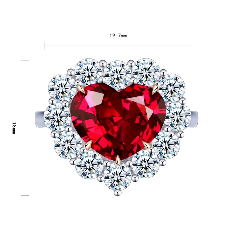 Ruif Jewelry Classic Design S925 Silver 7.49ct Lab Grown Ruby Ring Wedding Bands Ruif Jewelry Classic Design S925 Silver 7.49ct Lab Grown Ruby Ring Wedding Bands