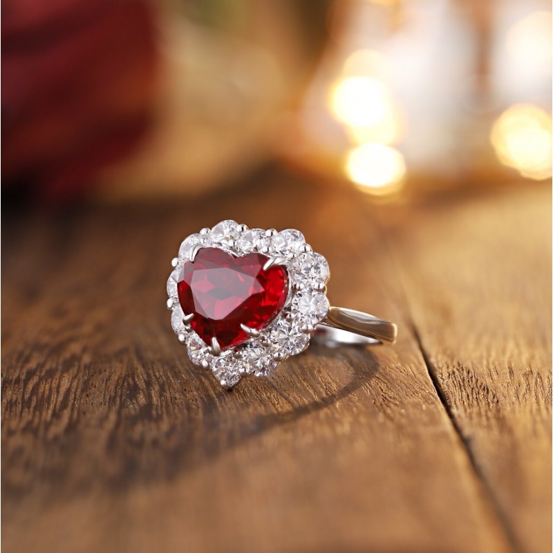 Ruif Jewelry Classic Design S925 Silver 7.49ct Lab Grown Ruby Ring Wedding Bands Ruif Jewelry Classic Design S925 Silver 7.49ct Lab Grown Ruby Ring Wedding Bands