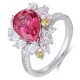 Ruif Jewelry Classic Design S925 Silver 4.14ct Lab Grown Papalacha Ring Wedding Bands Ruif Jewelry Classic Design S925 Silver 4.14ct Lab Grown Papalacha Ring Wedding Bands