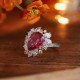 Ruif Jewelry Classic Design S925 Silver 4.14ct Lab Grown Papalacha Ring Wedding Bands Ruif Jewelry Classic Design S925 Silver 4.14ct Lab Grown Papalacha Ring Wedding Bands