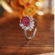 Ruif Jewelry Classic Design S925 Silver 4.14ct Lab Grown Papalacha Ring Wedding Bands Ruif Jewelry Classic Design S925 Silver 4.14ct Lab Grown Papalacha Ring Wedding Bands