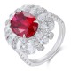 Ruif Jewelry Classic Design S925 Silver 6.15ct Lab Grown Ruby Ring Wedding Bands Ruif Jewelry Classic Design S925 Silver 6.15ct Lab Grown Ruby Ring Wedding Bands