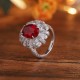 Ruif Jewelry Classic Design S925 Silver 6.15ct Lab Grown Ruby Ring Wedding Bands Ruif Jewelry Classic Design S925 Silver 6.15ct Lab Grown Ruby Ring Wedding Bands