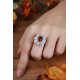 Ruif Jewelry Classic Design S925 Silver 3.63ct Lab Grown Ruby Ring Wedding Bands Ruif Jewelry Classic Design S925 Silver 3.63ct Lab Grown Ruby Ring Wedding Bands