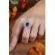Ruif Jewelry Classic Design S925 Silver 4.32ct Lab Grown Sapphire Ring Wedding Bands