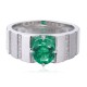 Ruif Jewelry Classic Design S925 Silver 1.63ct Lab Grown Emerald Ring Wedding Bands
