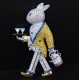 Ruif Jewelry 30x56mm Mr.Rabbit Brooch S925 Silver Cubic Zircona Brooch Fashion Jewelry