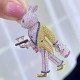 Ruif Jewelry 30x56mm Mr.Rabbit Brooch S925 Silver Cubic Zircona Brooch Fashion Jewelry