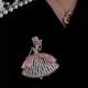 Ruif Jewelry 53x69mm Dancing Girl Brooch S925 Silver Cubic Zircona Brooch Fashion Jewelry