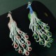 Ruif Jewelry 34x72mm Peacock Brooch S925 Silver Cubic Zircona Brooch Fashion Jewelry