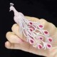 Ruif Jewelry 34x72mm Peacock Brooch S925 Silver Cubic Zircona Brooch Fashion Jewelry