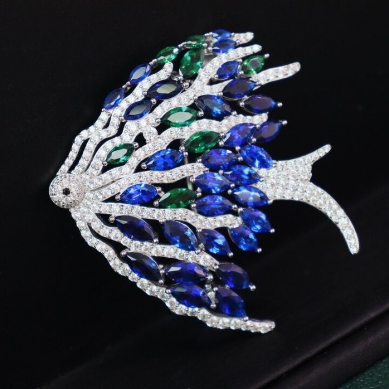 Ruif Jewelry 52x55mm Goldfish Brooch S925 Silver 5A Cubic Zircona Brooch Fashion Jewelry Ruif Jewelry 52x55mm Goldfish Brooch S925 Silver 5A Cubic Zircona Brooch Fashion Jewelry