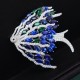 Ruif Jewelry 52x55mm Goldfish Brooch S925 Silver 5A Cubic Zircona Brooch Fashion Jewelry