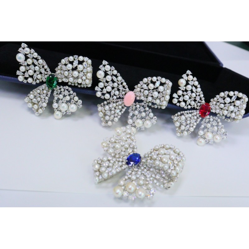 Ruif Jewelry Pearl Bow Brooch S925 Silver Brooch Women Jewelry Cubic Zircona Gemstone Fashion Jewelry Ruif Jewelry Pearl Bow Brooch S925 Silver Brooch Women Jewelry Cubic Zircona Gemstone Fashion Jewelry