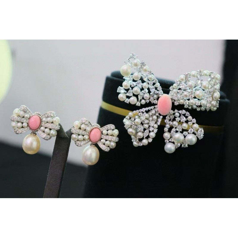 Ruif Jewelry Pearl Bow Brooch S925 Silver Brooch Women Jewelry Cubic Zircona Gemstone Fashion Jewelry Ruif Jewelry Pearl Bow Brooch S925 Silver Brooch Women Jewelry Cubic Zircona Gemstone Fashion Jewelry