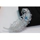 Ruif Jewelry Blue Feather Brooch S925 Silver Brooch Women Jewelry 5A Cubic Zircona Gemstone Fashion Jewelry Ruif Jewelry Blue Feather Brooch S925 Silver Brooch Women Jewelry 5A Cubic Zircona Gemstone Fashion Jewelry