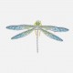 Ruif Jewelry 40x74mm Dragonfly Brooch S925 Silver Blue Green Color Brooch Cubic Zircona Fashion Jewelry