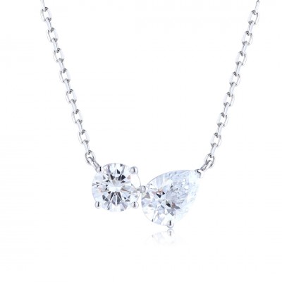 Ruif Jewelry PT950 platinum 0.51ct Lab Grown Diamond Pendant(not include the chain) Jewelry for Party Gift