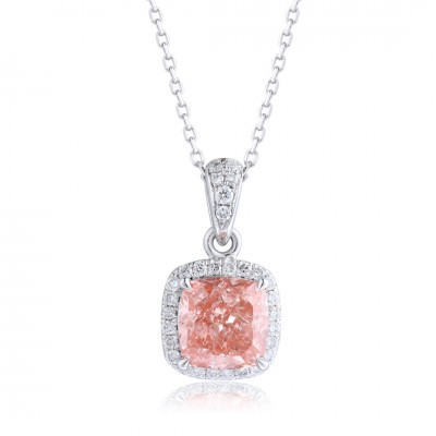 Ruif Jewelry PT950 platinum 2.12ct Pink Lab Grown Diamond Pendant(not include the chain) Jewelry for Party Gift