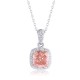 Ruif Jewelry PT950 platinum 2.12ct Pink Lab Grown Diamond Pendant(not include the chain) Jewelry for Party Gift