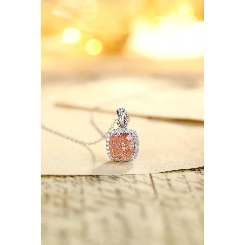 Ruif Jewelry PT950 platinum 2.12ct Pink Lab Grown Diamond Pendant(not include the chain) Jewelry for Party Gift