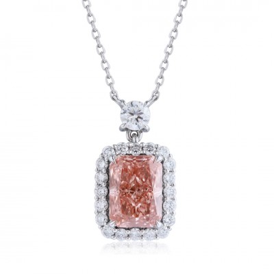 Ruif Jewelry PT950 platinum 2.28ct Pink Lab Grown Diamond Pendant(not include the chain) Jewelry for Party Gift