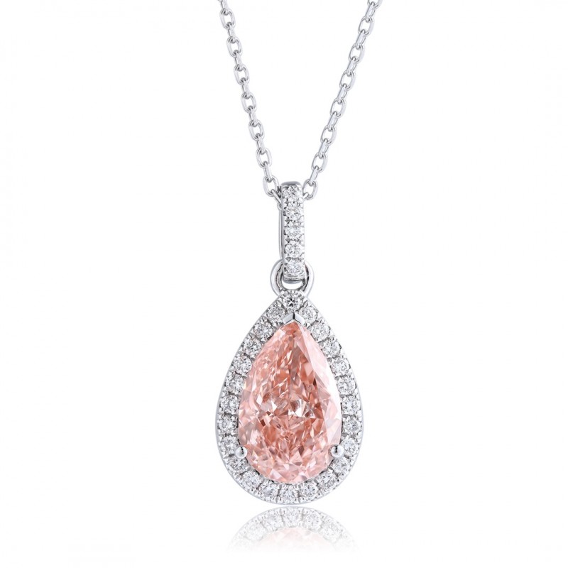 Ruif Jewelry PT950 platinum 2.32ct Pink Lab Grown Diamond Pendant(not include the chain) Jewelry for Party Gift