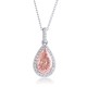 Ruif Jewelry PT950 platinum 2.32ct Pink Lab Grown Diamond Pendant(not include the chain) Jewelry for Party Gift