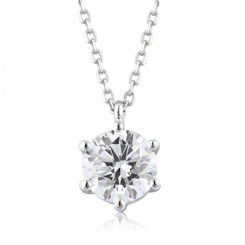 Ruif Jewelry PT950 platinum 1.00ct Lab Grown Diamond Pendant(not include the chain) Jewelry for Party Gift