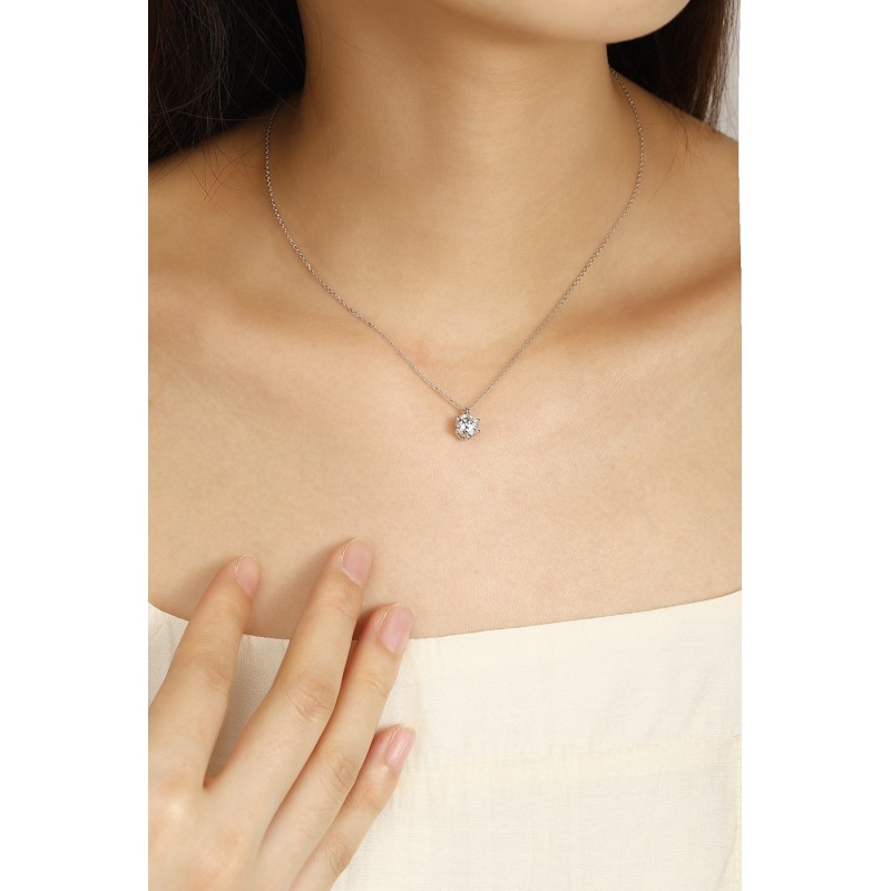 Ruif Jewelry PT950 platinum 1.00ct Lab Grown Diamond Pendant(not include the chain) Jewelry for Party Gift
