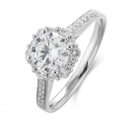 Ruif Jewelry Classic Design PT950 Platinum 1.04ct Lab Grown Diamond Ring Gemstone Jewelry