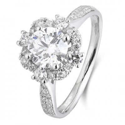 Ruif Jewelry Classic Design PT950 Platinum 1.01ct Lab Grown Diamond Ring Gemstone Jewelry