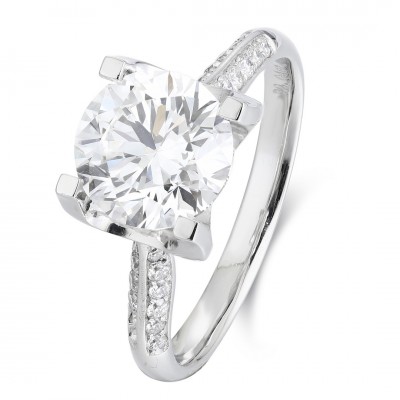 Ruif Jewelry Classic Design PT950 Platinum 2.04ct Lab Grown Diamond Ring Gemstone Jewelry