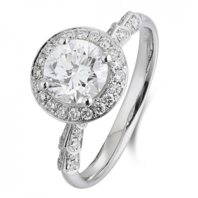 Ruif Jewelry Classic Design PT950 Platinum 1.06ct Lab Grown Diamond Ring Gemstone Jewelry