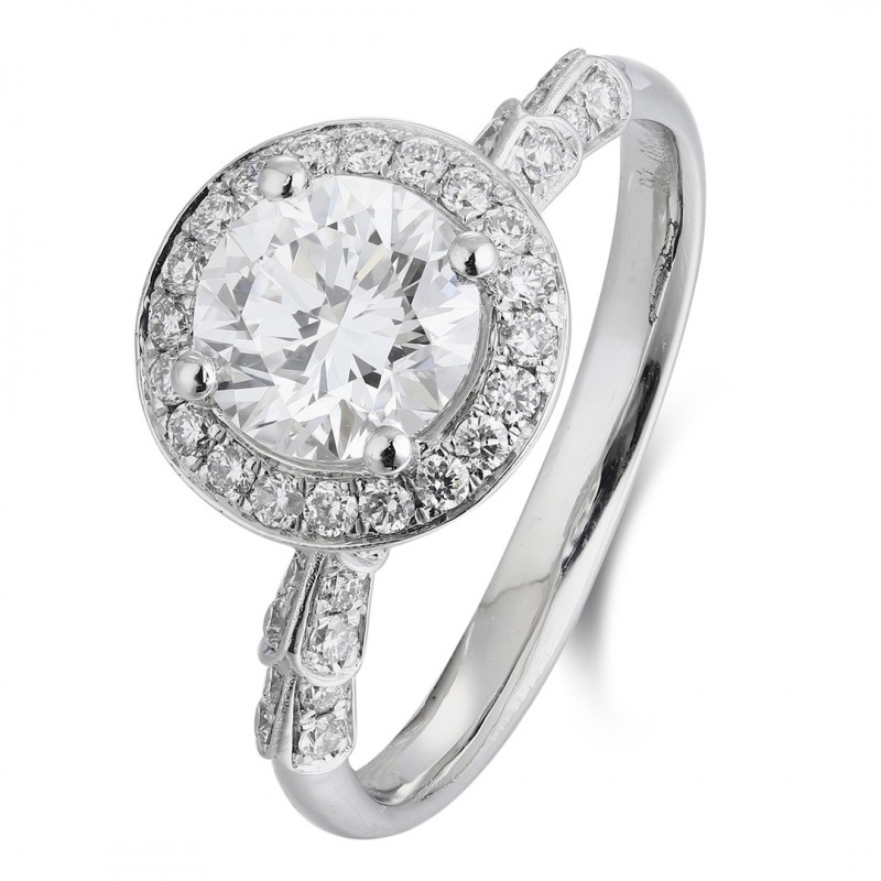 Ruif Jewelry Classic Design PT950 Platinum 1.06ct Lab Grown Diamond Ring Gemstone Jewelry