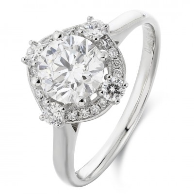 Ruif Jewelry Classic Design PT950 Platinum 1.05ct Lab Grown Diamond Ring Gemstone Jewelry